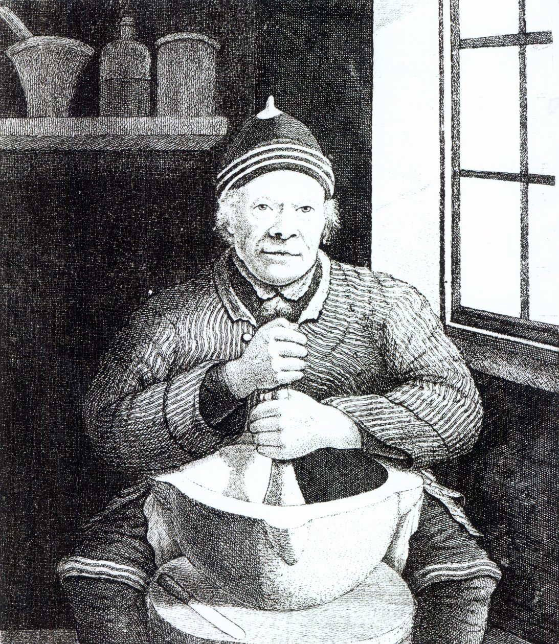 William Wilson, almindeligvis kaldet Mortar Willie, 107 år gammel, 1815 af English School