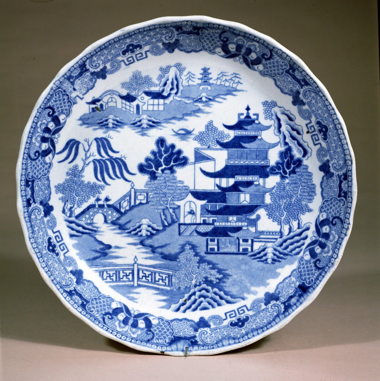 Worcestershire pilemønsterplade, lavet af Grainger Lee and Company, ca. 1850 (porcelæn) af English School