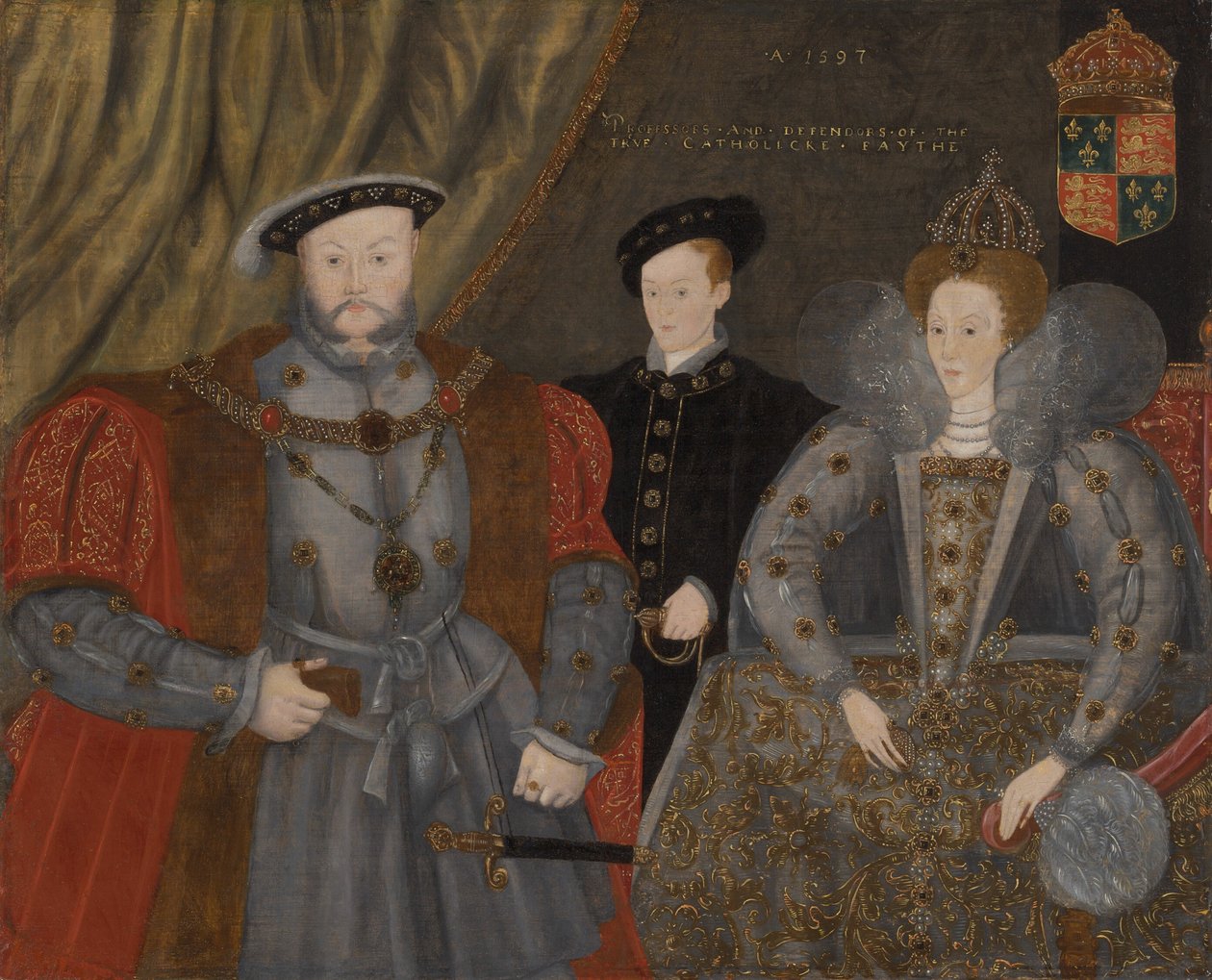 Henrik VIII, Elizabeth I og Edward VI af English