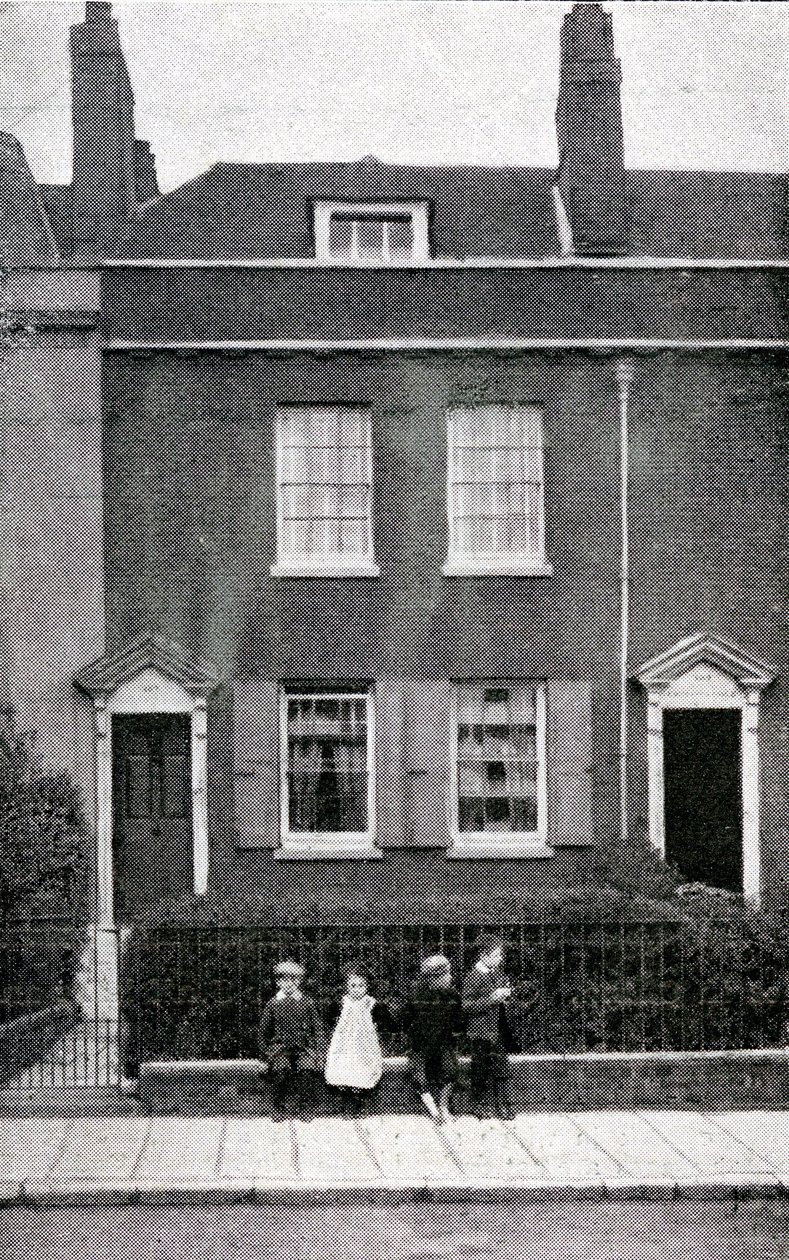 387, Commercial Road, Portsmouth, Hampshire, fødested for Charles Dickens den 7. februar, 1812, ca. 1900 af English Photographer