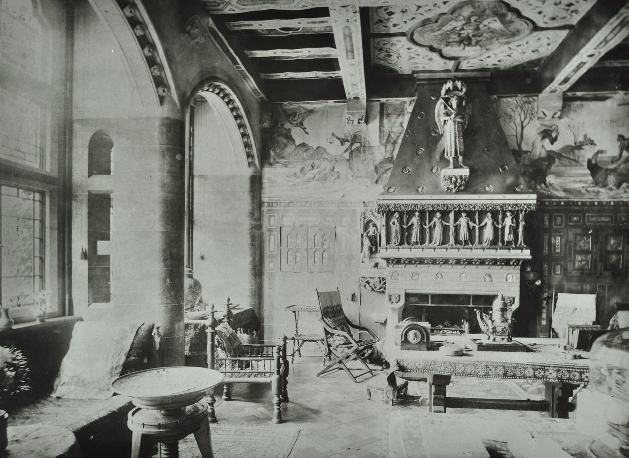 9 Melbury Road: tegnestue, 1890 af English Photographer