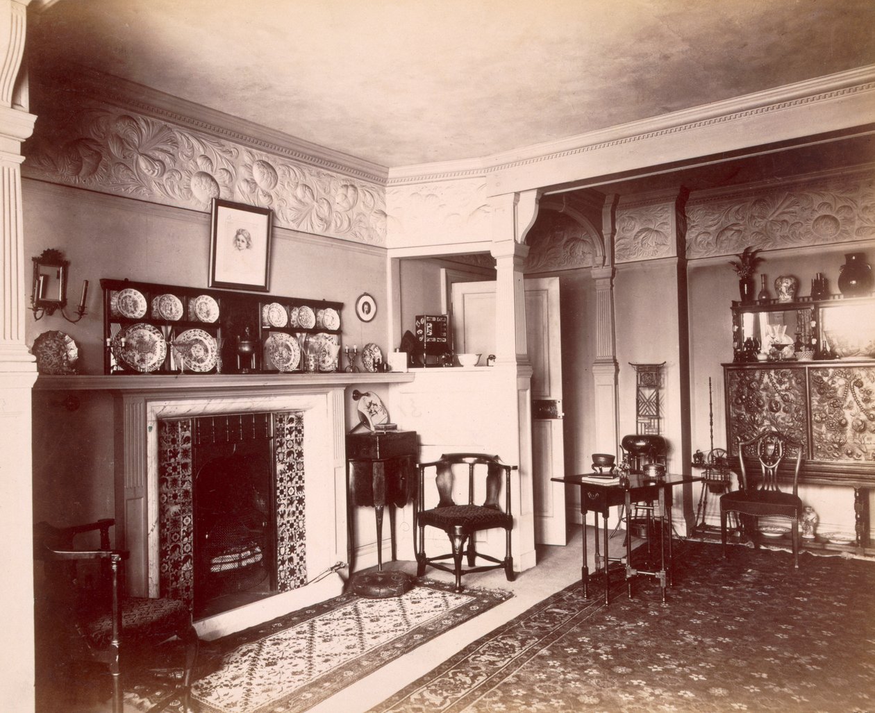 Et Norman Shaw-hus i Hampstead af English Photographer