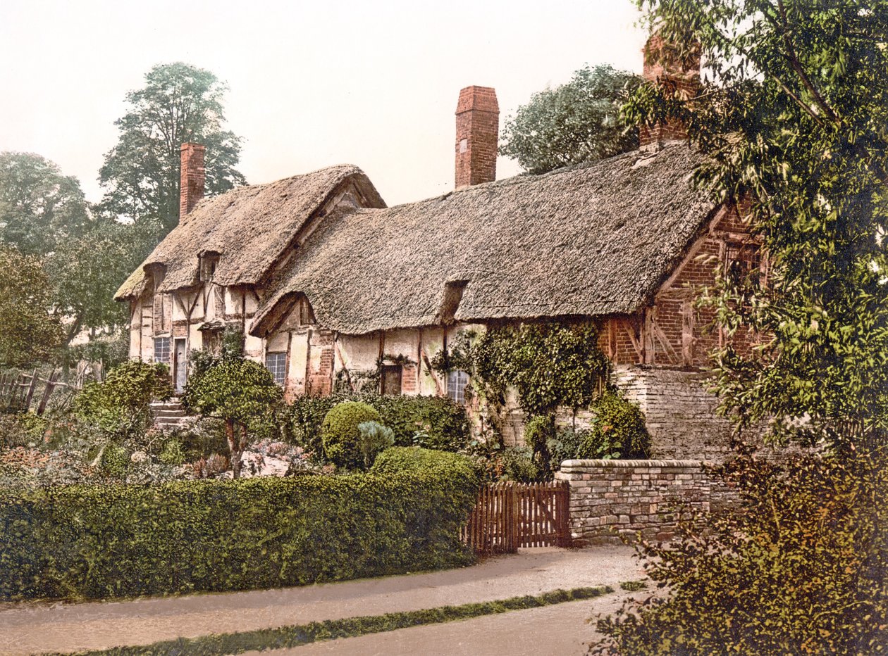 Anne Hathaways Cottage i Stratford-upon-Avon, 1890-1900 af English Photographer