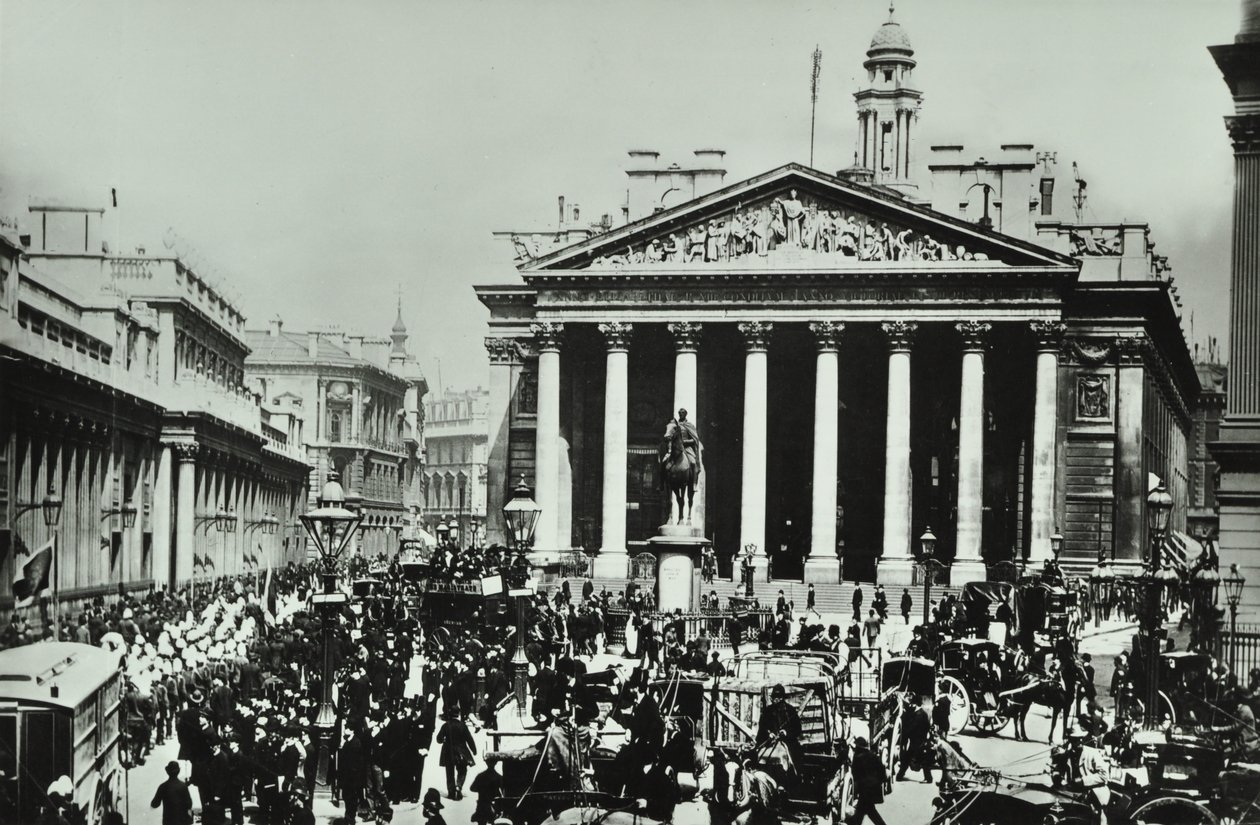 Bank Of England, Threadneedle Street, City of London, 1890 af English Photographer