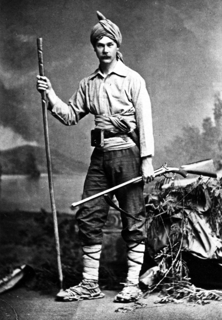 Britisk jæger i Indien, ca. 1870