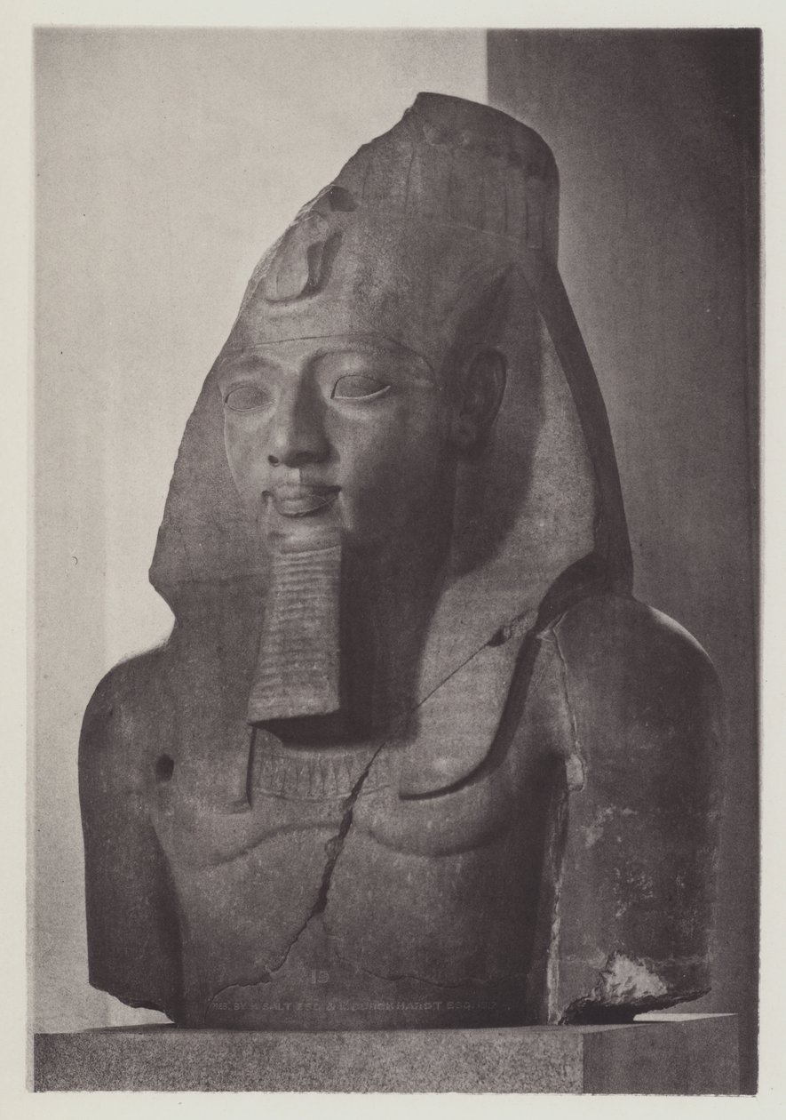 Kolossalt hoved af Ramses II (s/h-foto) af English Photographer