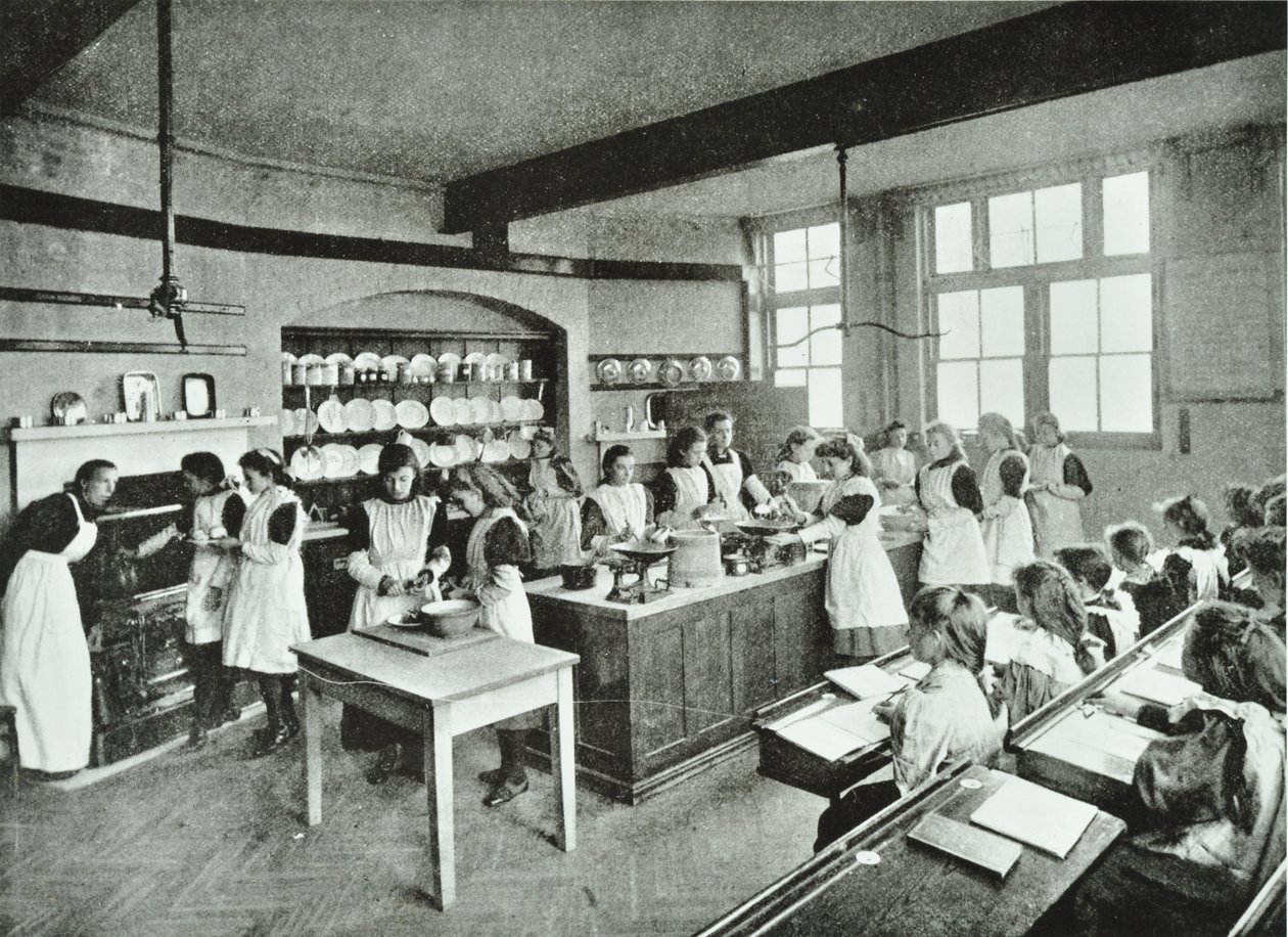 Kokkekursus, 1896 af English Photographer