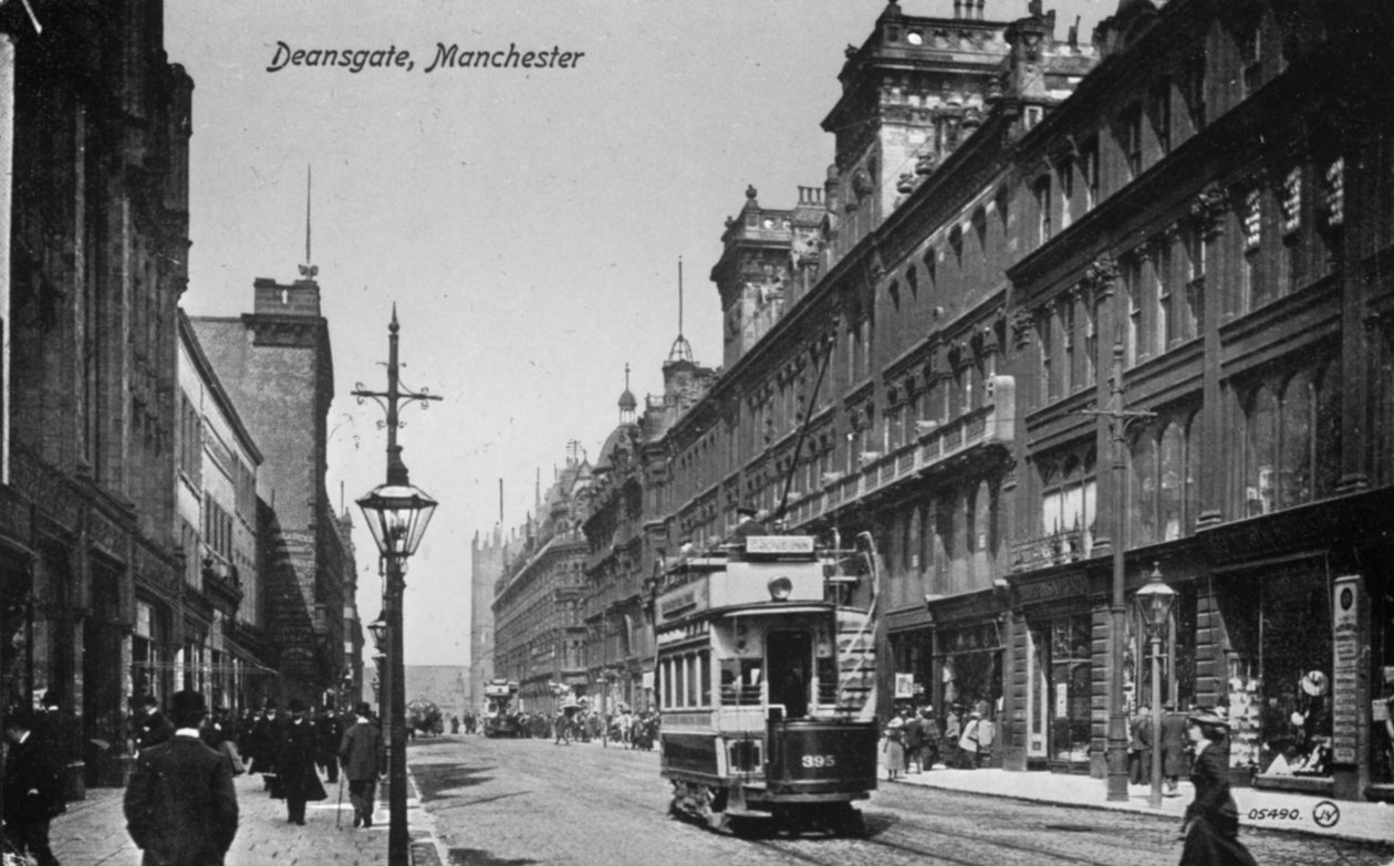 Deansgate, Manchester, ca. 1910 (bw-foto) af English Photographer