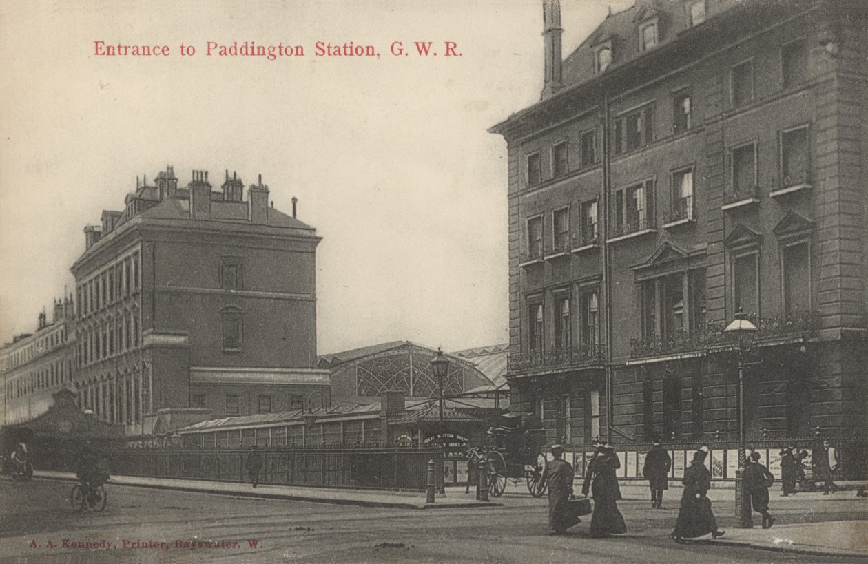 Indgang til Paddington Station, London (s/h-foto) af English Photographer
