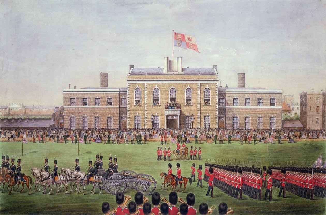 Grand Parade of the Hon Artillery Company, graveret af H. Billingsley efter et fotografi af Coleman, 1865 af English Photographer