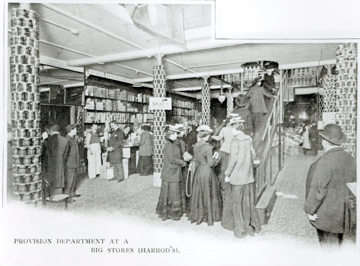 Harrods Provision Department, ca. 1901 af English Photographer
