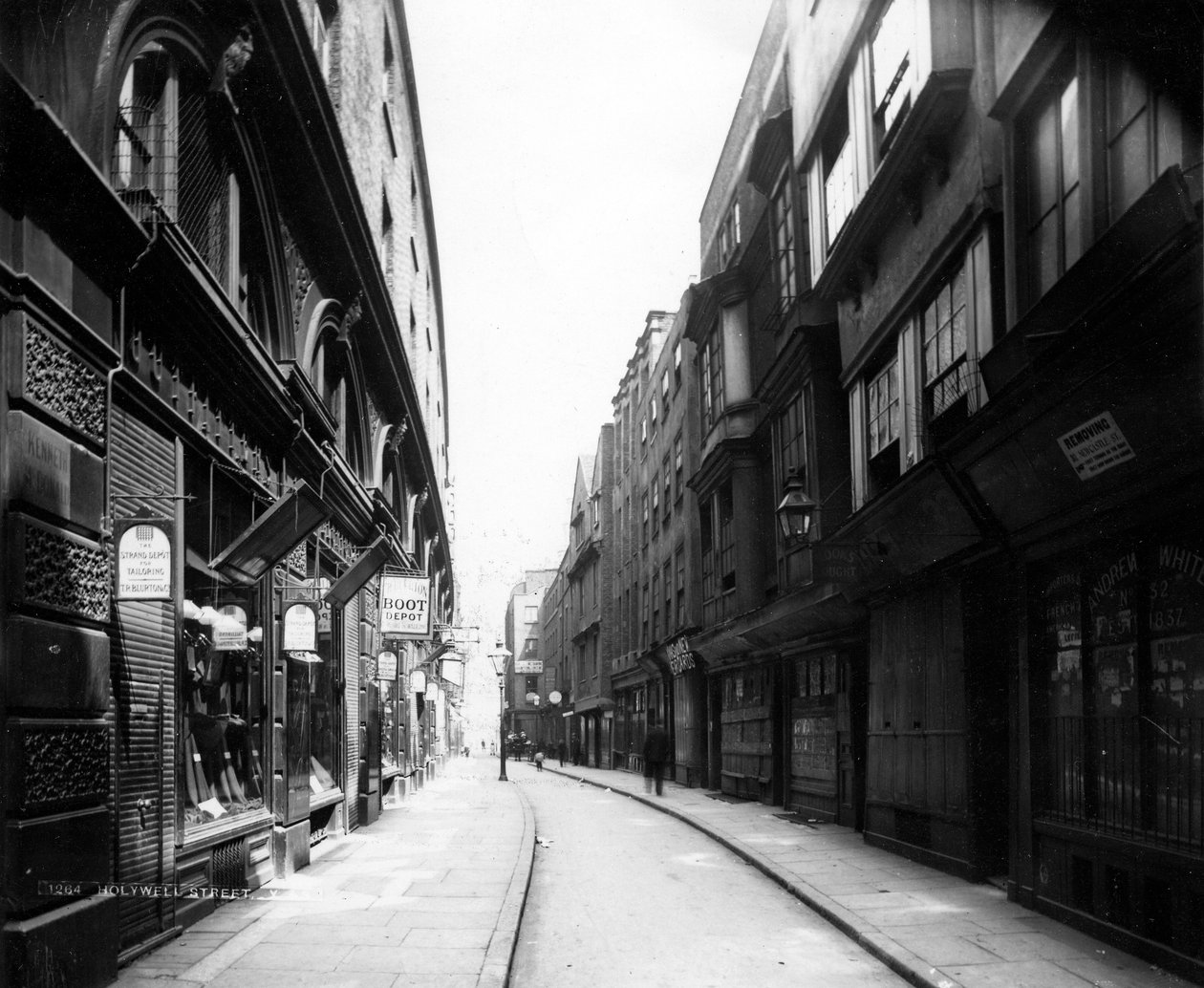 Holywell Street, 19. århundrede (fotografi) af English Photographer