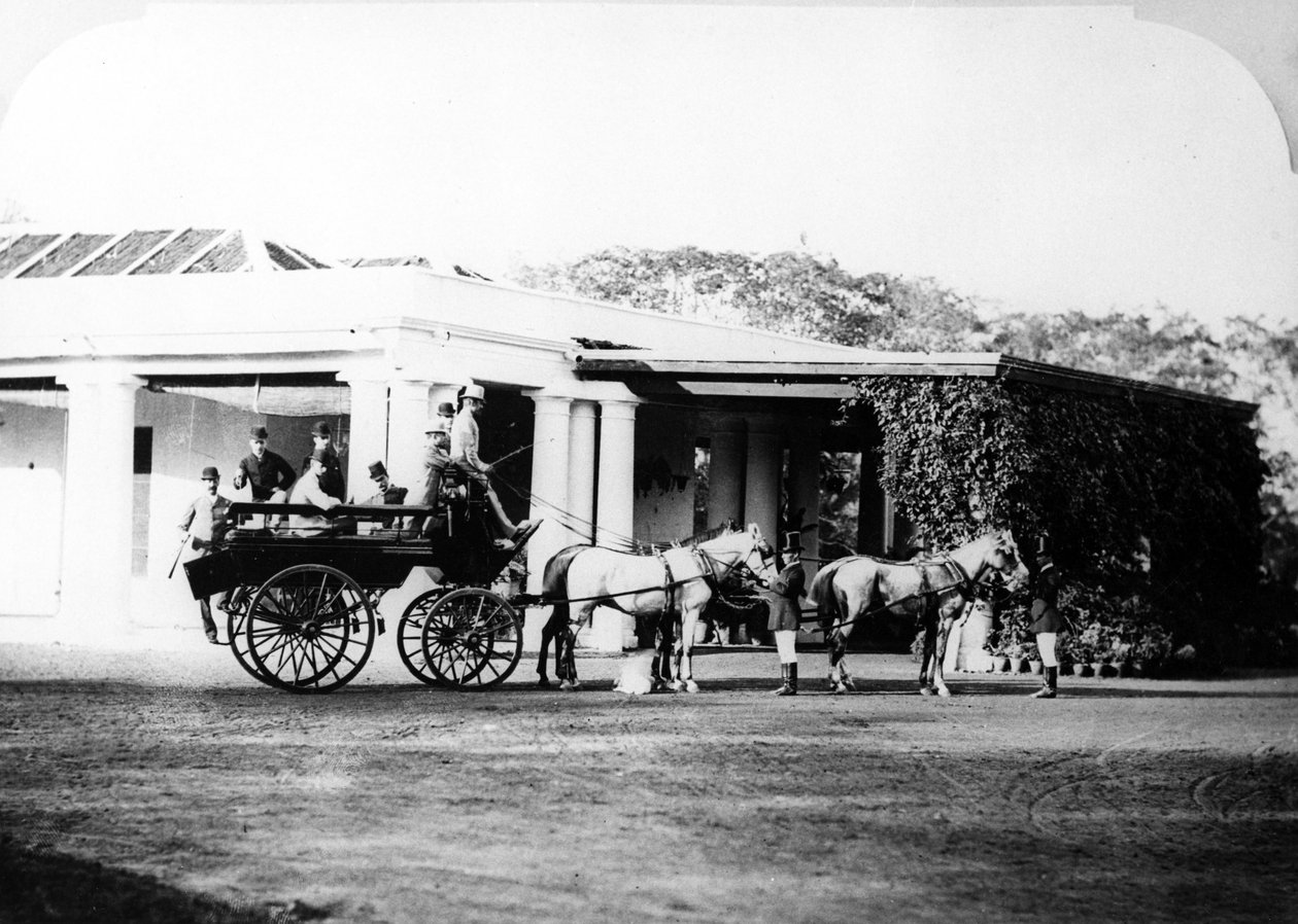 Hestevogn i det koloniale Indien, ca. 1870