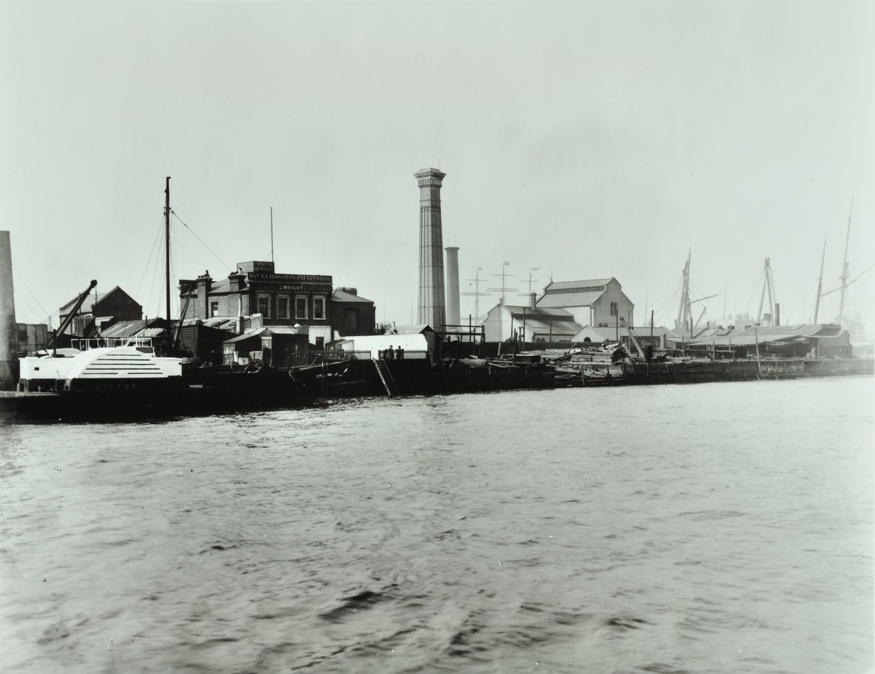 Isle of Dogs Pumping Station: eksteriør, 1895 af English Photographer