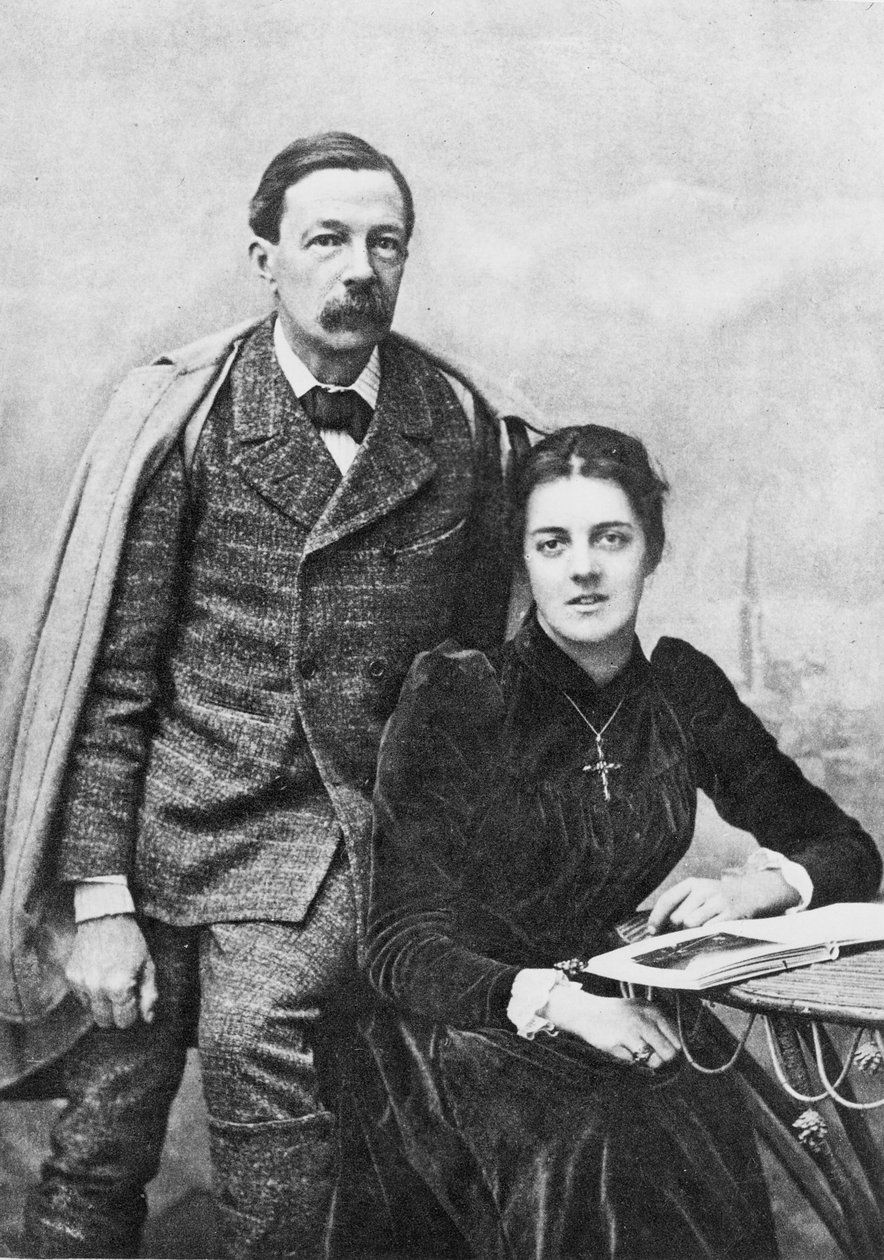 John Addington Symonds (1840-93) og hans datter, 1891 af English Photographer