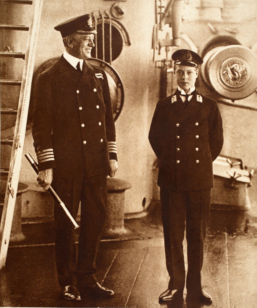 Kong Edward VIII som Midshipman i H.M.S. Hindustan, 1910 af English Photographer