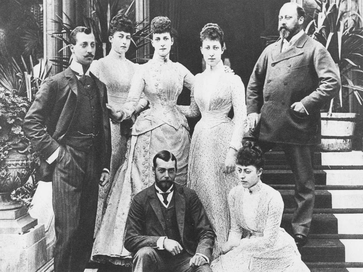 Kong Edward og hans familie (s/h foto) af English Photographer