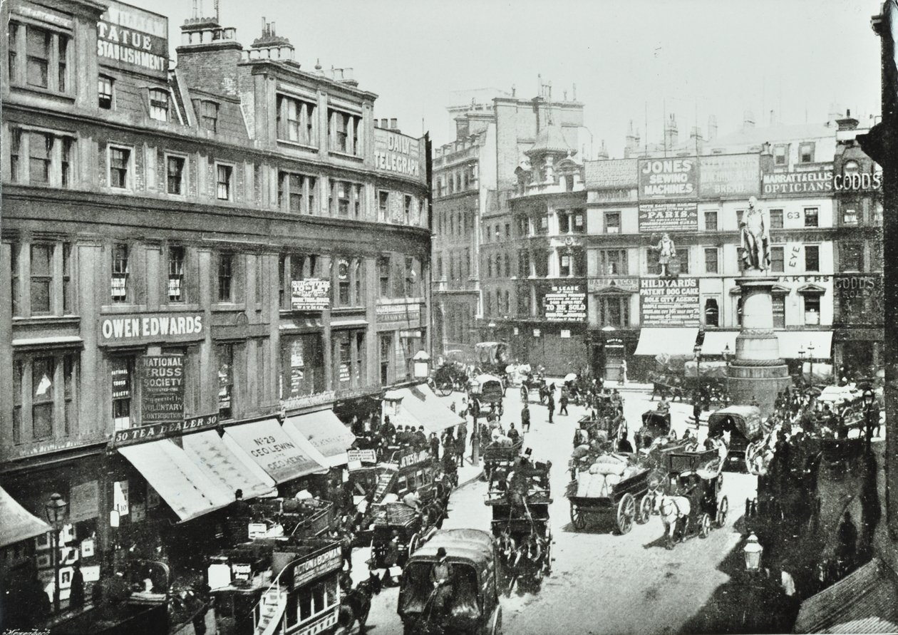 King William Street, ser mod nord, City of London, 1895 af English Photographer