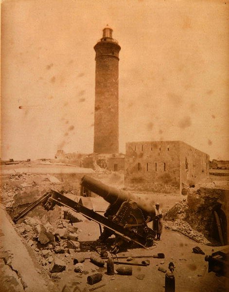 Fyrtårnsfort efter bombardementet af Alexandria af English Photographer