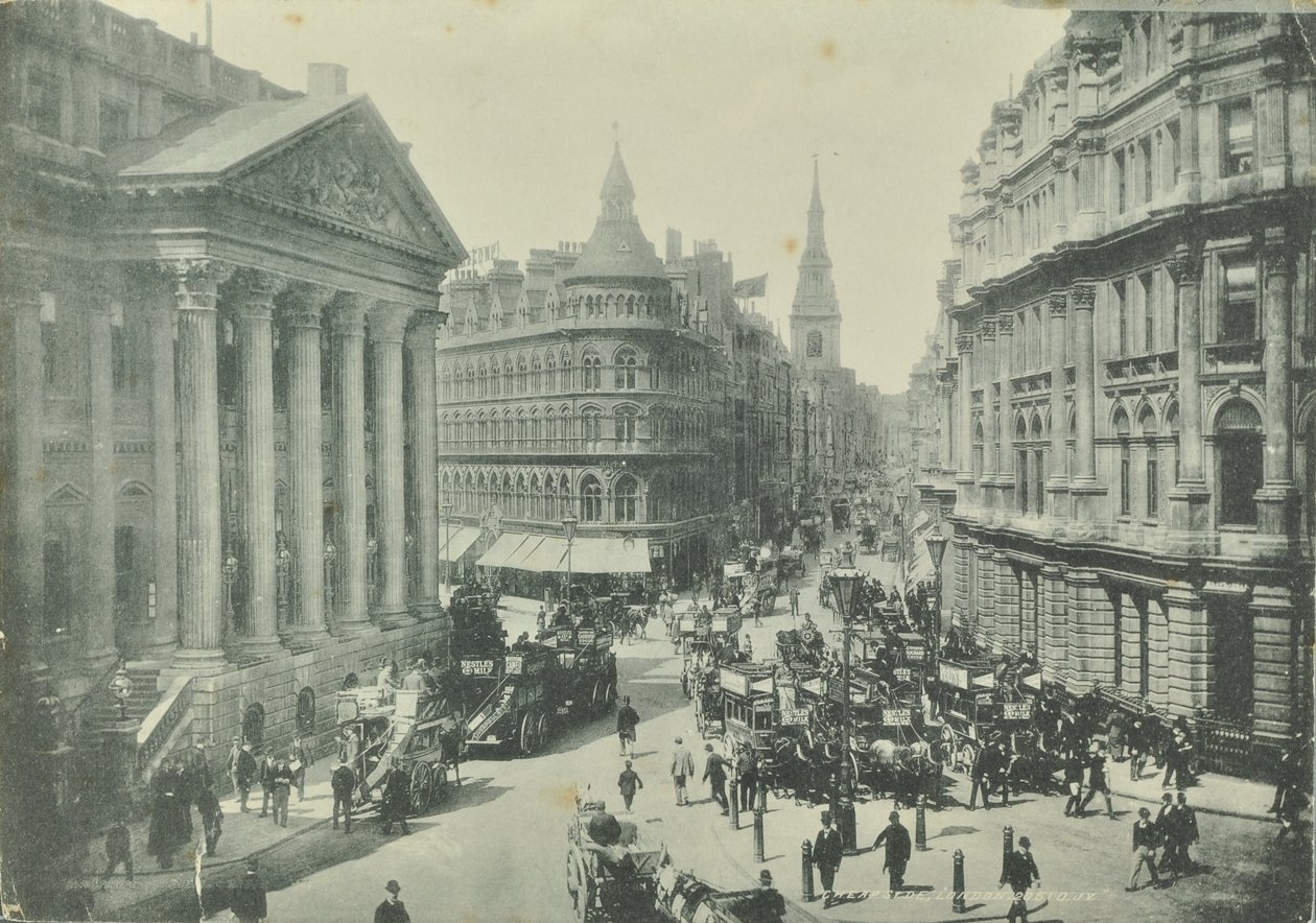 Mappin og Webb, Cheapside, fra Mansion House, der ser mod vest, City of London, 1890 af English Photographer