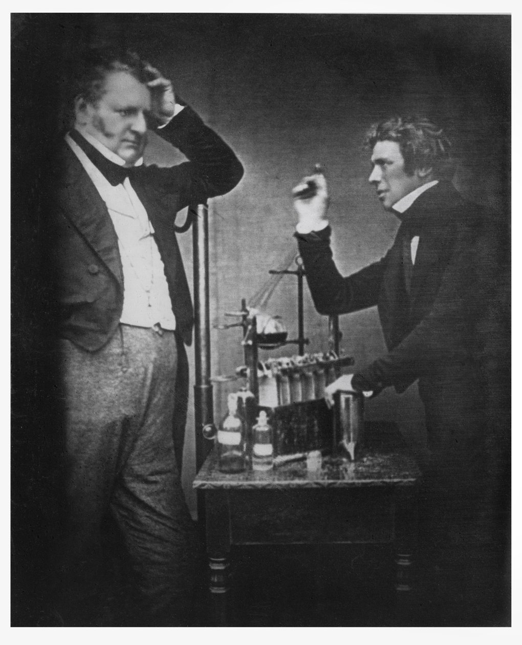 Michael Faraday (1791-1867) og John Frederic Daniell (1790-1845) (foto) af English Photographer