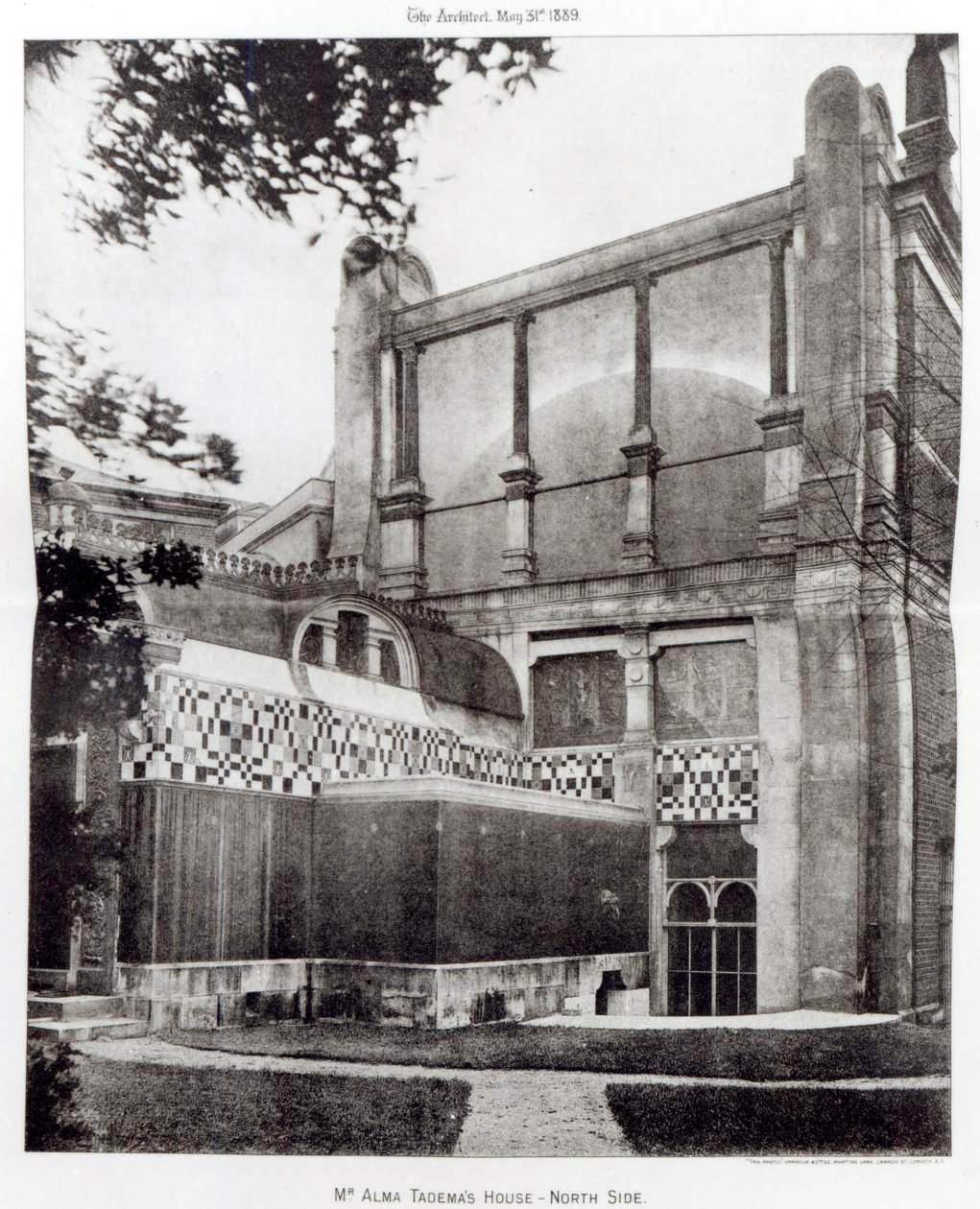 Mr. Alma Tademas House, North Side, 34 Grove End Road, London, 1889 af English Photographer