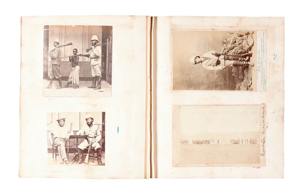 Sider fra et album tilhørende Henry Morton Stanley (s/h foto) af English Photographer