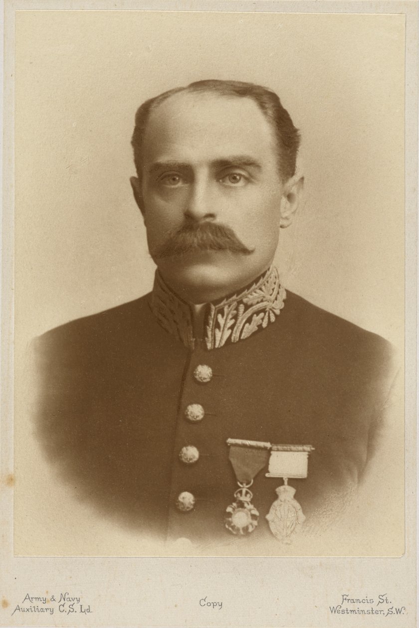 Portræt af Francis Younghusband (s/h foto) af English Photographer
