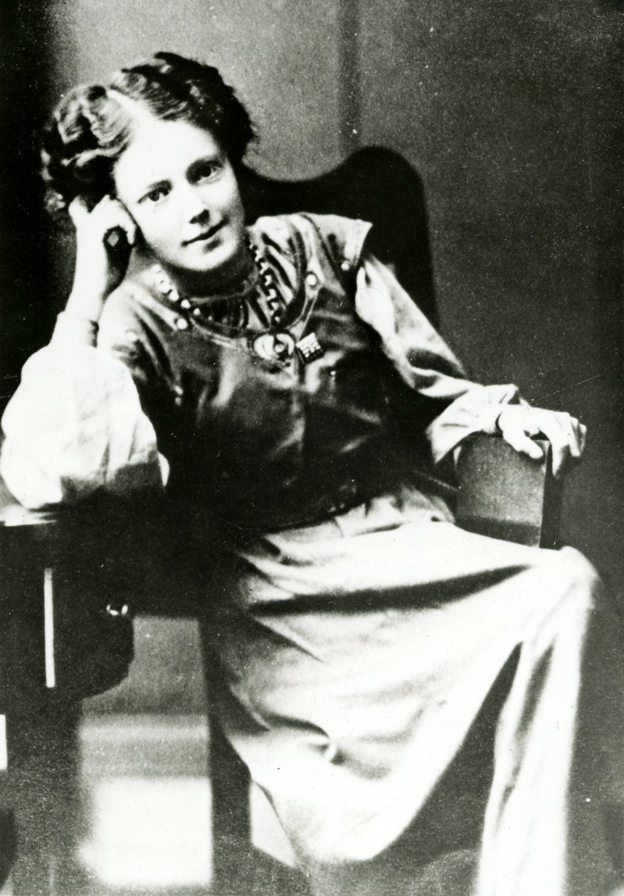 Portræt af Mary Eleanor Gawthorpe, ca. 1909 af English Photographer