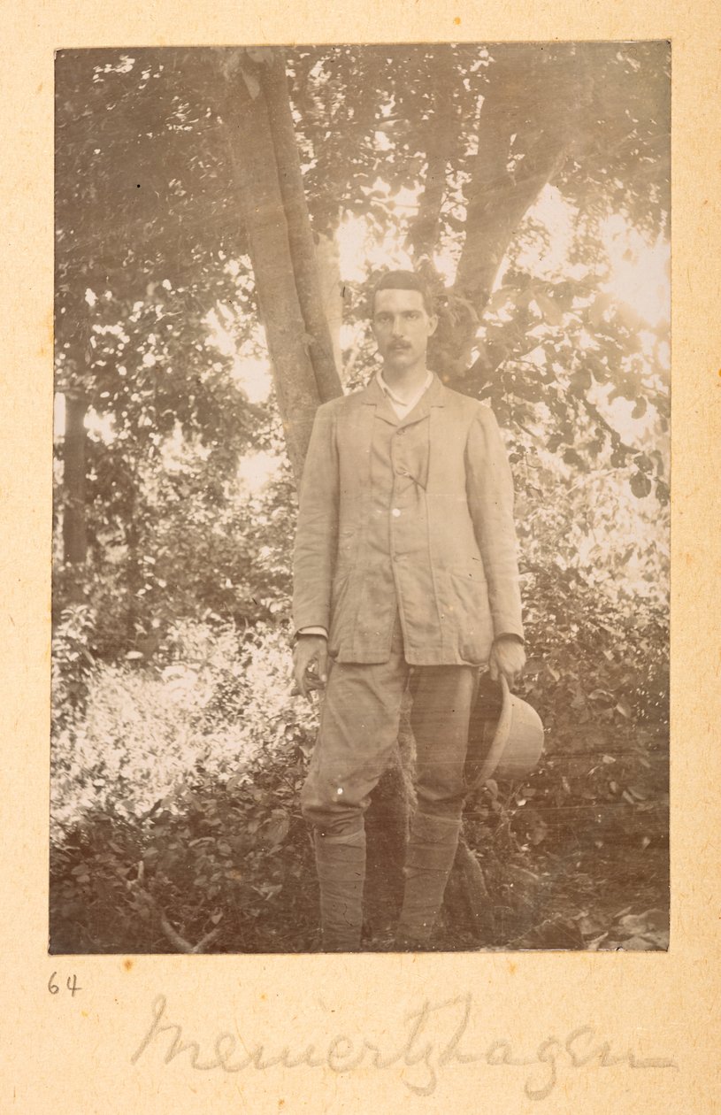 Portræt af Richard Meinertzhagen af Bailey, på indiske fotografier af F.M. Bailey 1900-03 (sepia foto) af English Photographer