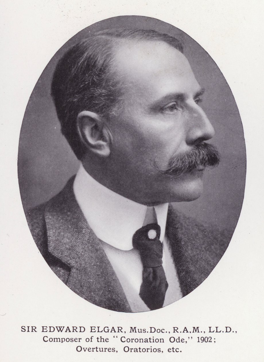 Fremtrædende mænd fra London: Sir Edward Elgar (s/h foto) af English Photographer
