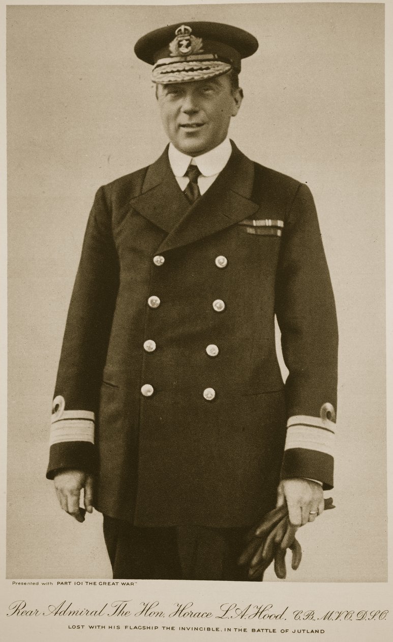 Kontreadmiral Horace L.A. Hood, 1914-19 af English Photographer