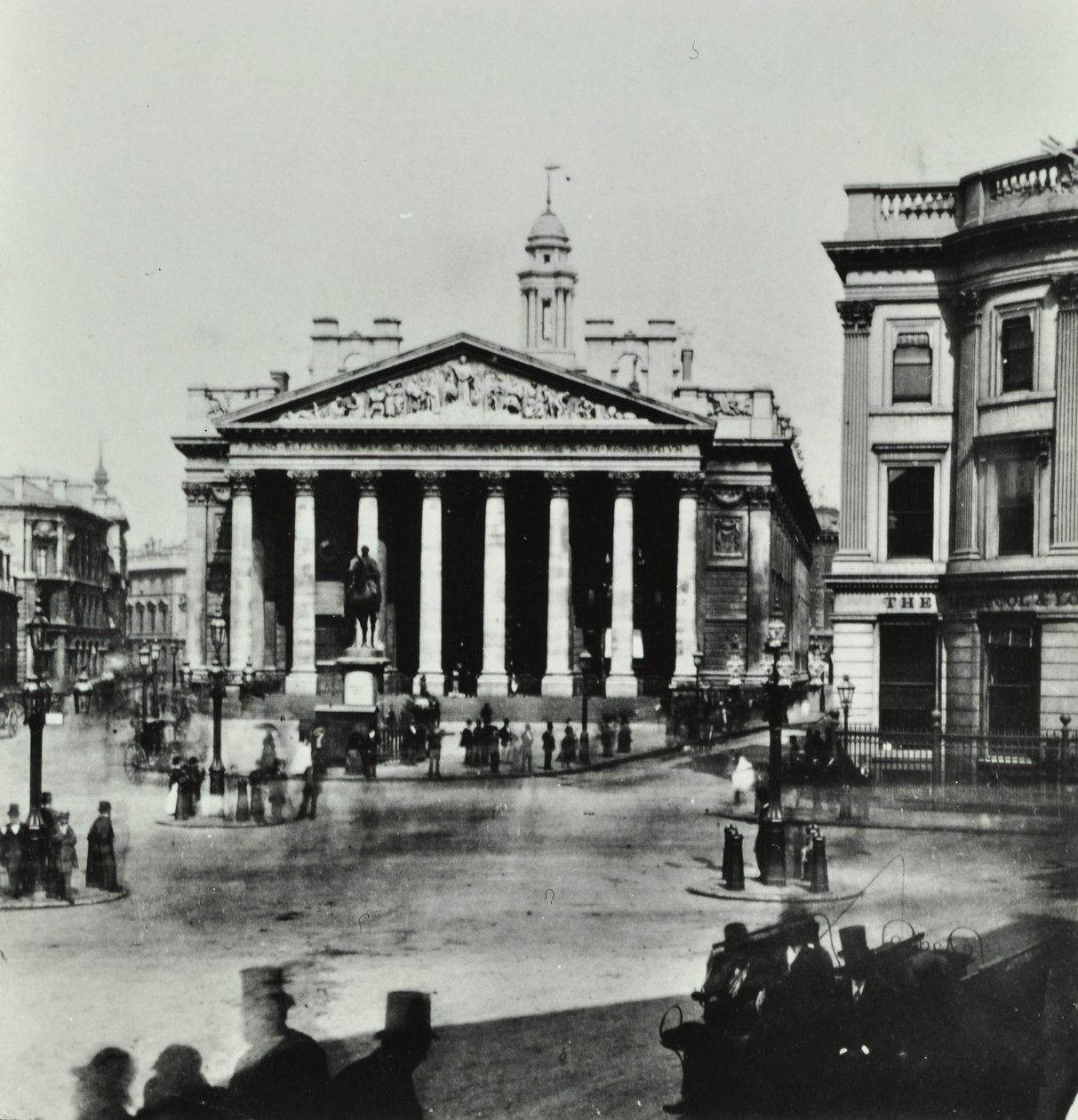 Royal Exchange, Threadneedle Street, City of London, 1880 af English Photographer