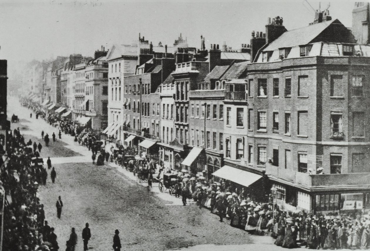 Saint Jamess Street, Westminster LB: ser mod nord fra Pall Mall, 1889 af English Photographer