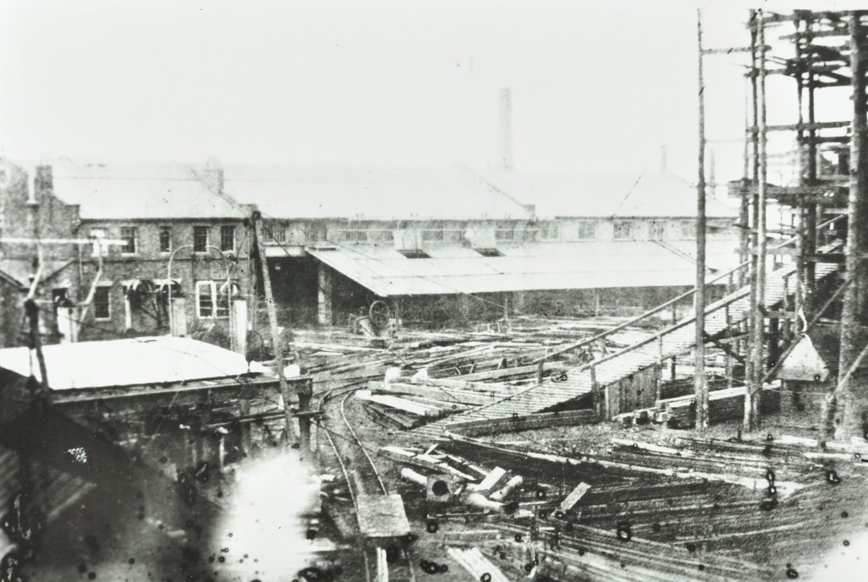 Samudas Shipbuilding Yard, London, 1863 af English Photographer