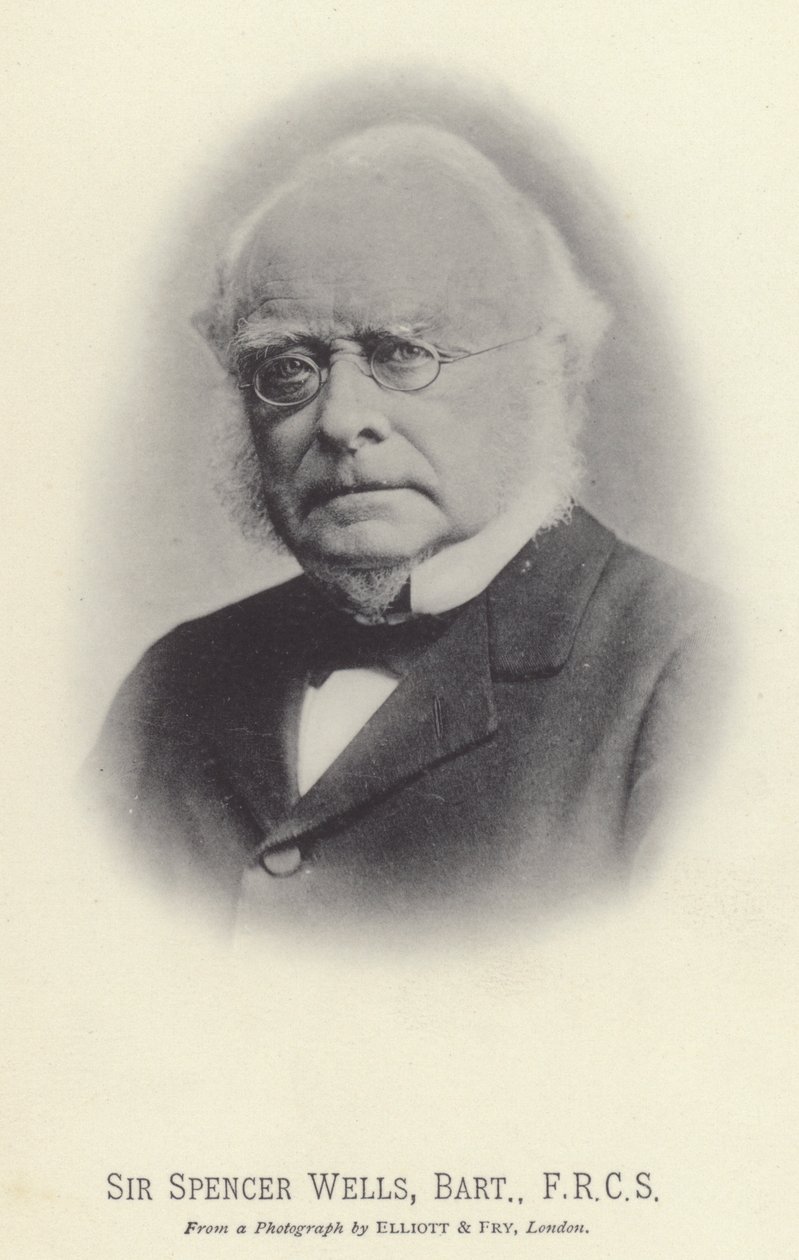Sir Spencer Wells, Baronet, FRCS (s/h-foto) af English Photographer