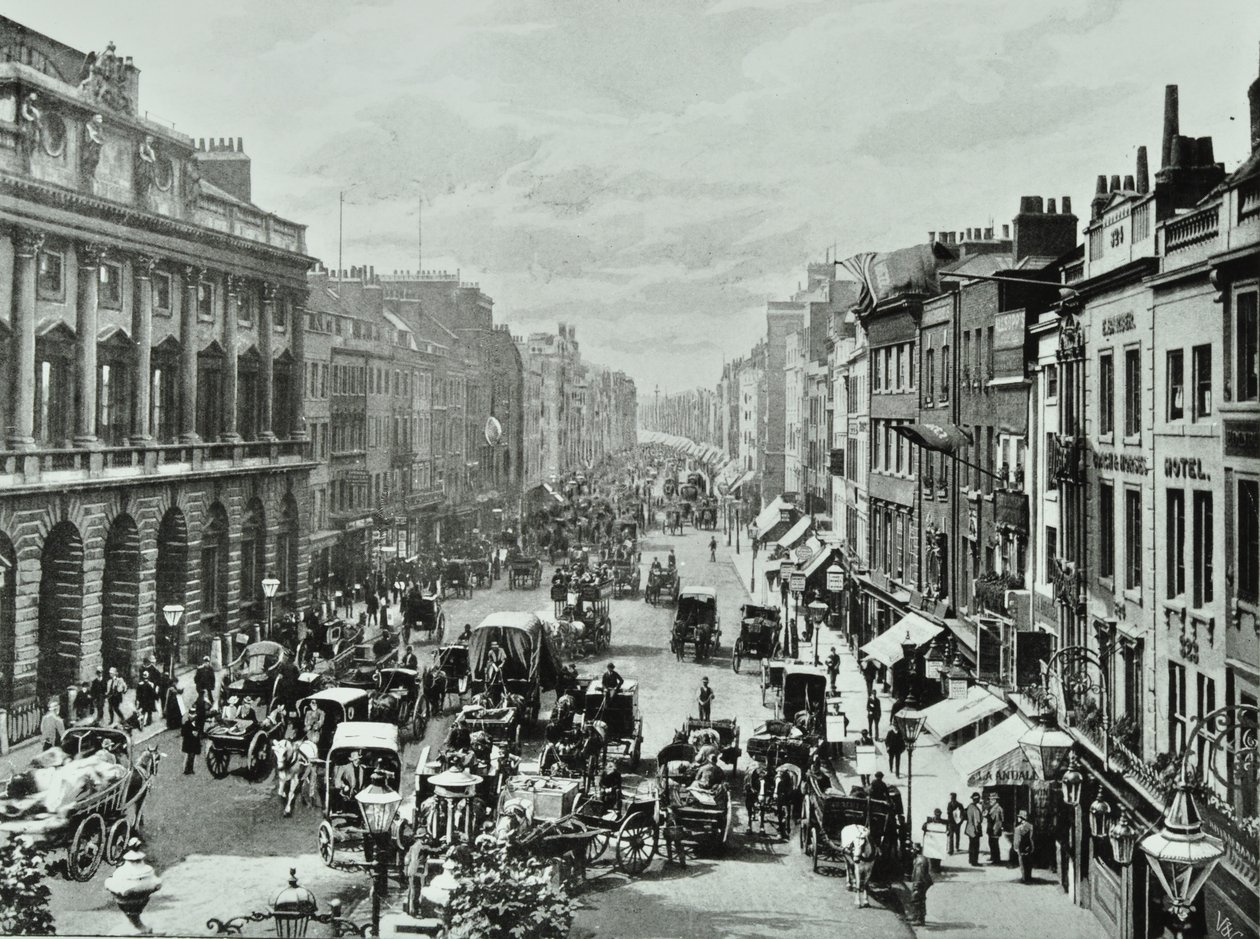 Somerset House, Strand, Westminster LB: ser mod vest fra Saint Mary-le-Strand, 1895 af English Photographer
