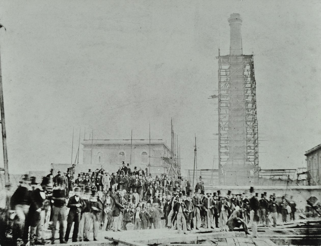 Southern Outfall Sewer, Crossness: dignitærer på stedet, 1865 af English Photographer