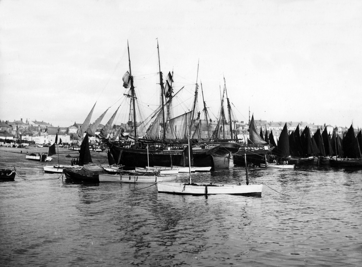 St Ives Havn, ca. 1880-99 af English Photographer