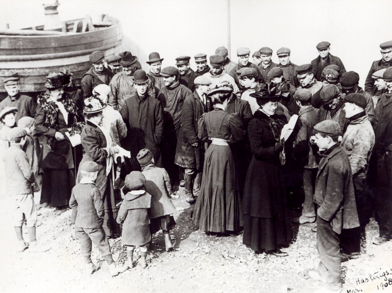 Suffragetter i Hastings, 1908 af English Photographer