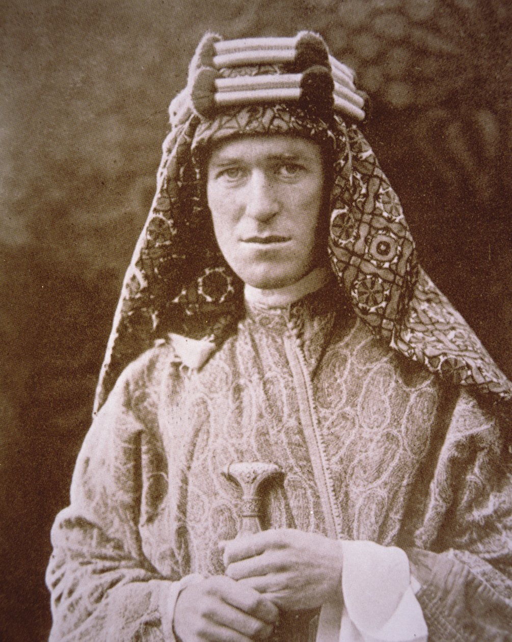 T.E. Lawrence i arabisk kostume under Første Verdenskrig, ca. 1914-18 (s/h-foto) af English Photographer