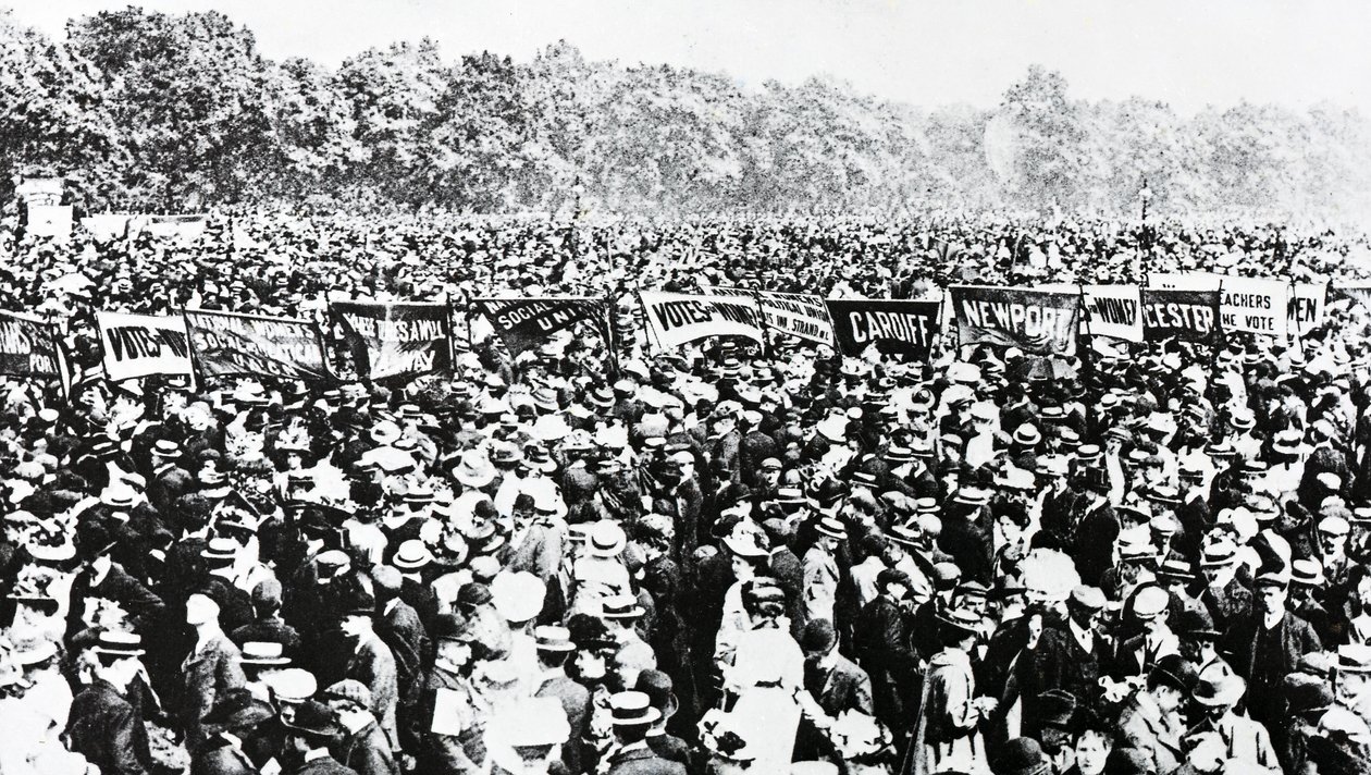 The Great Votes for Women-demonstration i Hyde Park, søndag den 12. juni 1908 af English Photographer