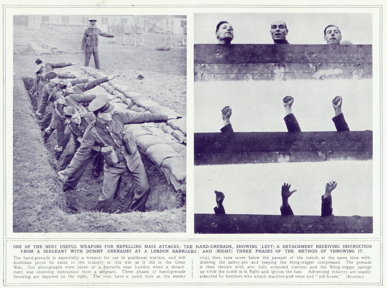 Håndgranaten, fra The Illustrated War News, udgivet 22. november 1939 af English Photographer