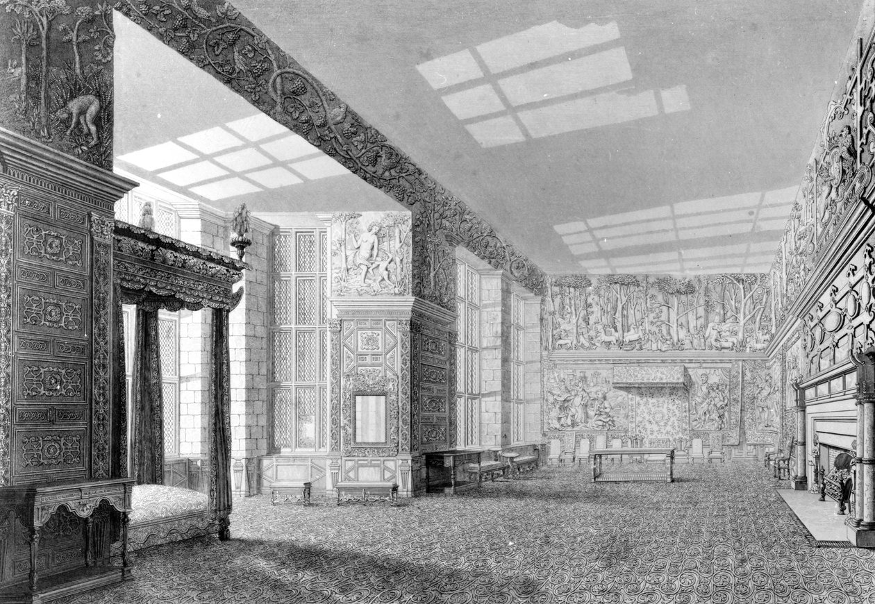 The High Great Chamber, Hardwick Hall af English Photographer