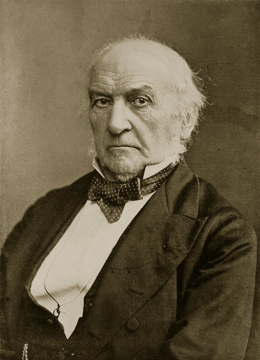 Den højre Hon. W. E. Gladstone (sepia foto) af English Photographer