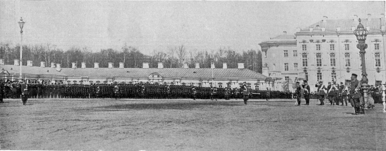 Zaren returnerer hilsner fra sine tropper og generalofficerer, illustration fra Kongen, 25. maj 1901 af English Photographer