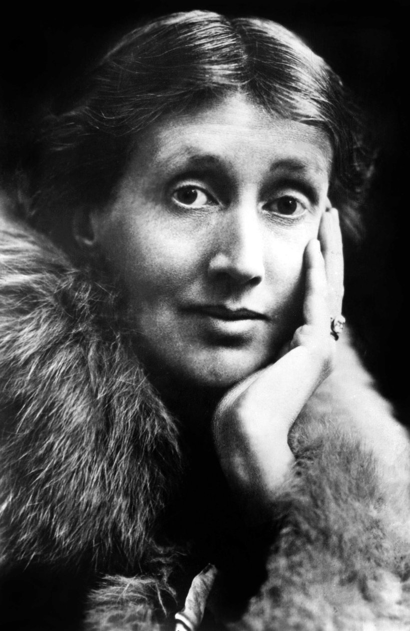 Virginia Woolf (1882-1941) engelsk romanforfatter, ca. 1930 (s/h-foto) af English Photographer