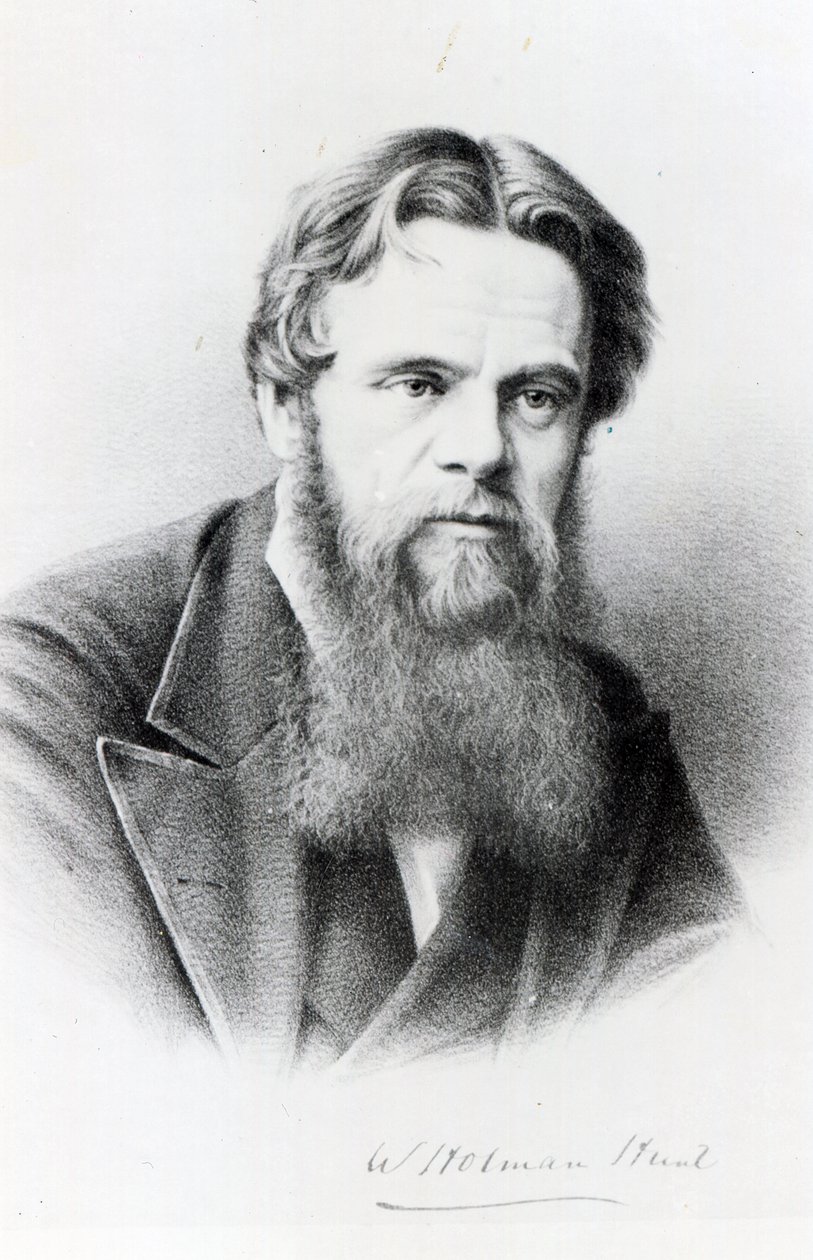 William Holman Hunt, gravering efter et fotografi, c.1865 af English Photographer