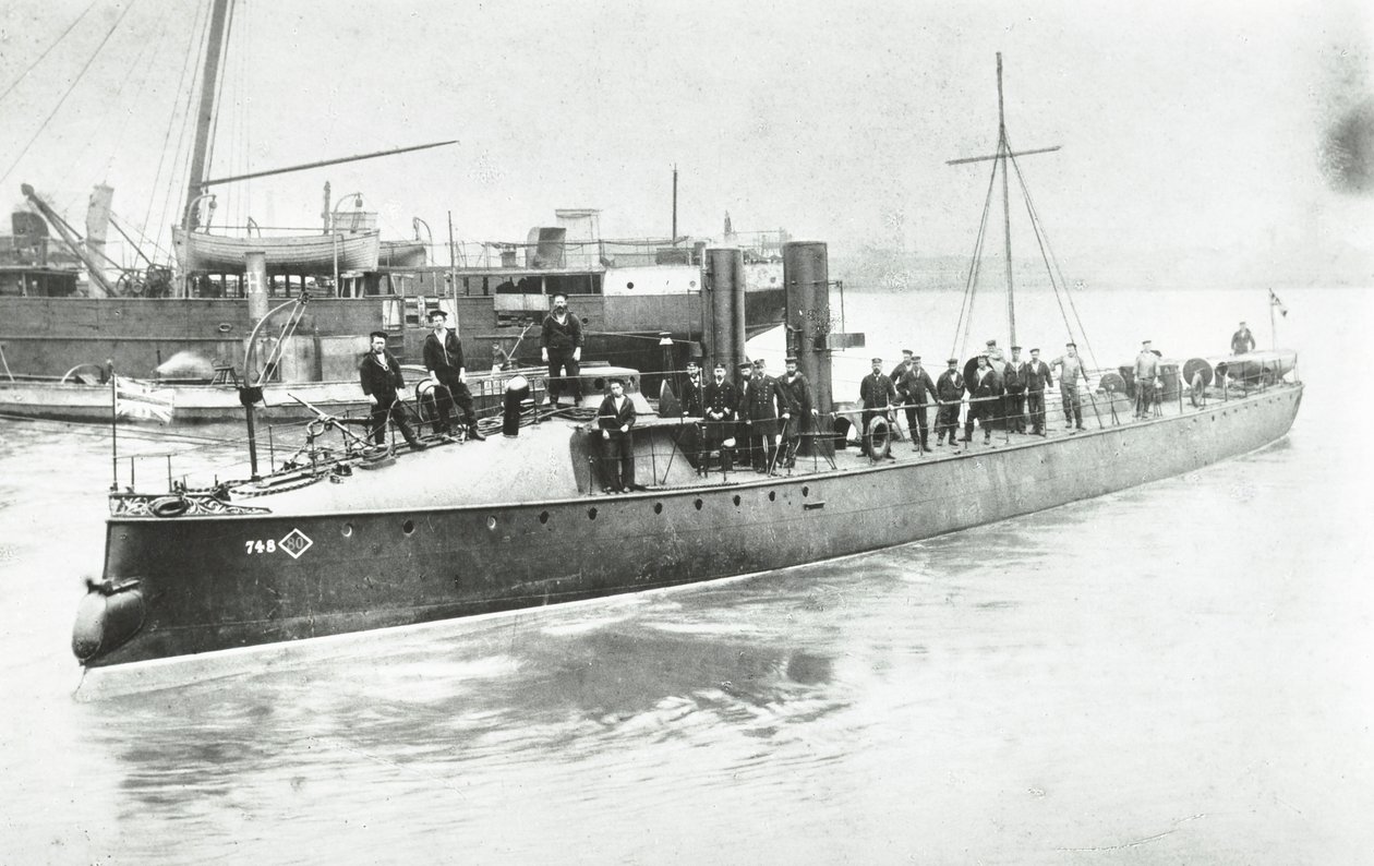 Yarrow and Company Shipbuilding Works, Isle of Dogs, torpedobåd nr. 80, London, 1887 af English Photographer