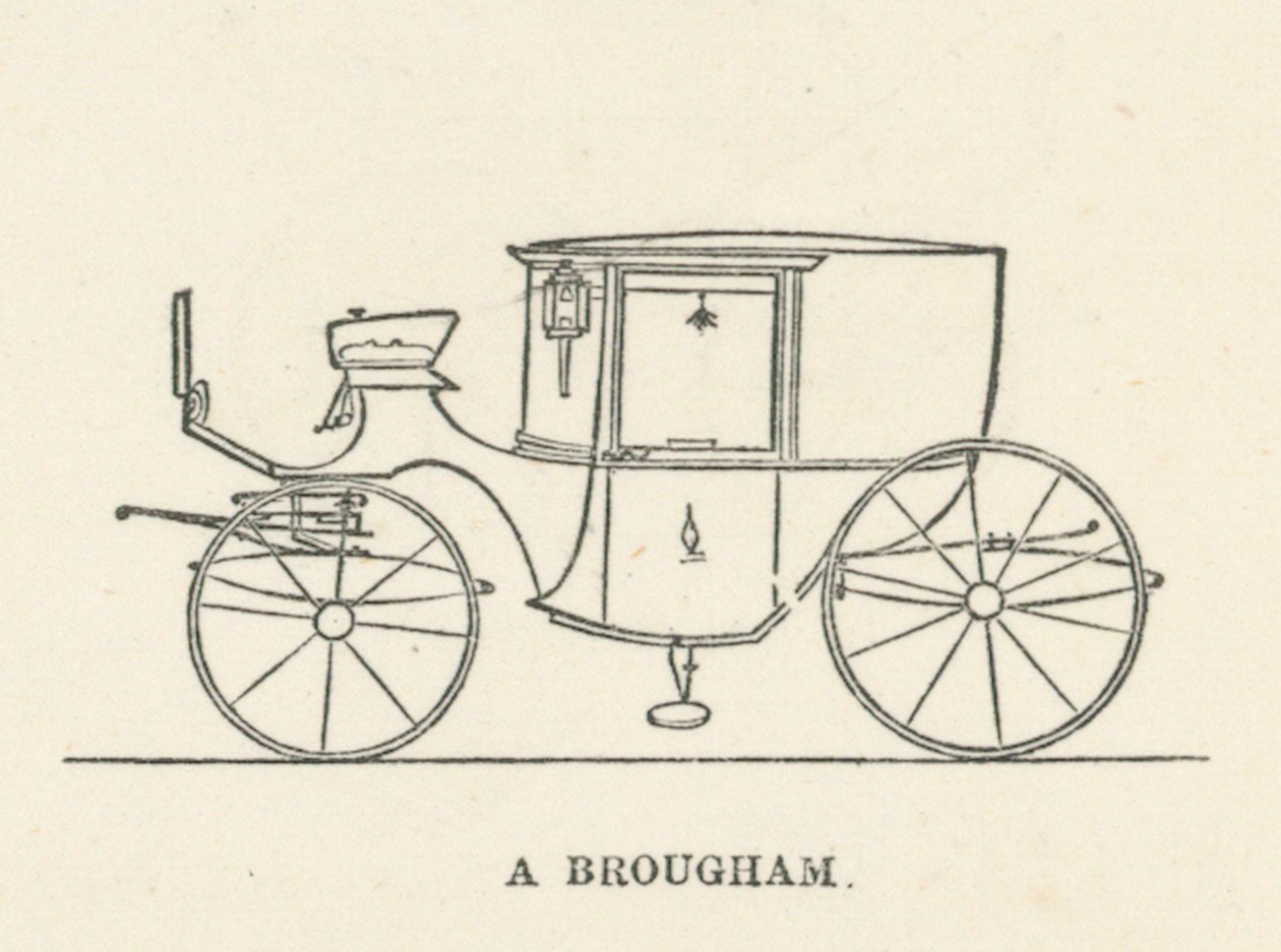 A Brougham (gravering) af English School